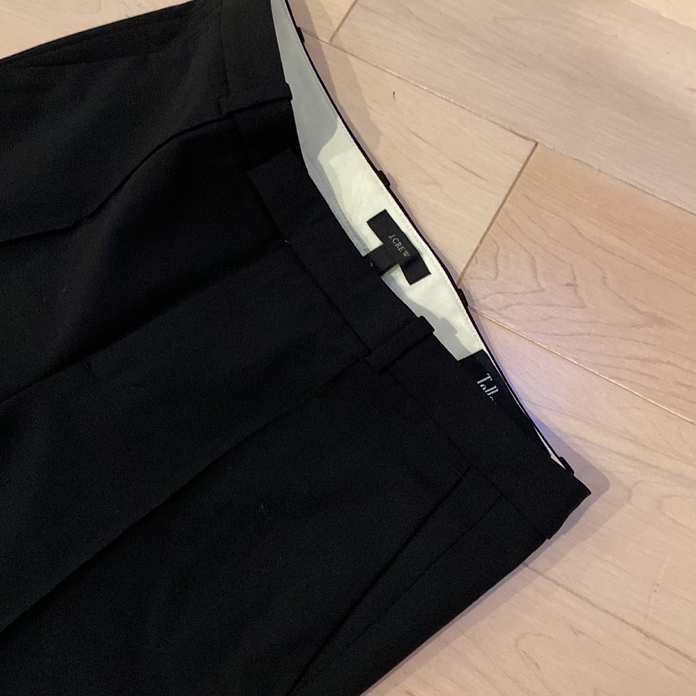 J.Crew Tollegno Italian thin wool stretch black dress pants - Picture 6 of 12